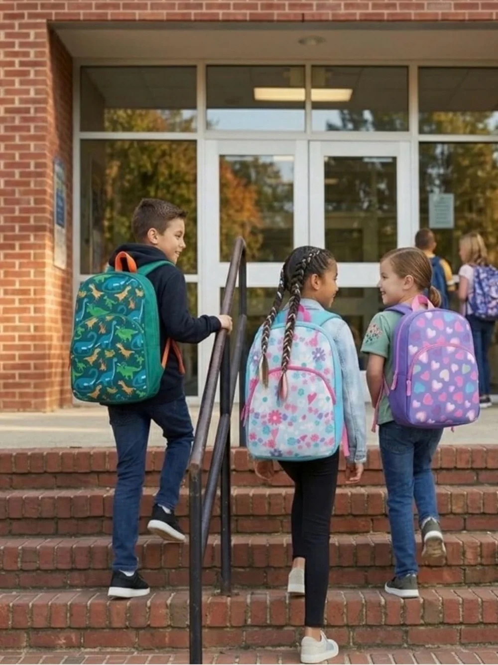 Dinosaur Print Backpack | Kids School Backpack | Teal Backpack Preschool Kinder